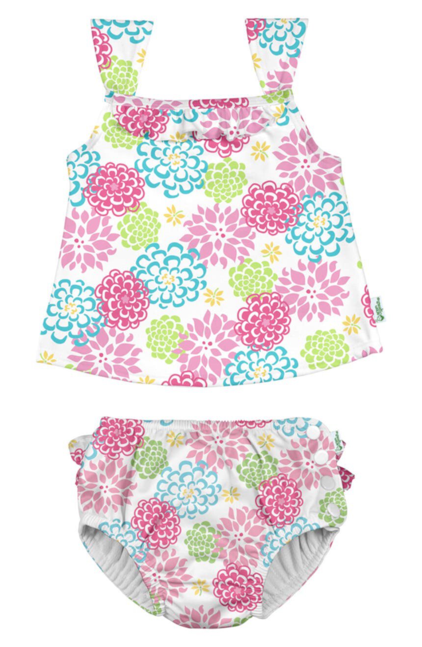 2-Piece UPF 50+ Swimsuit Green sprouts