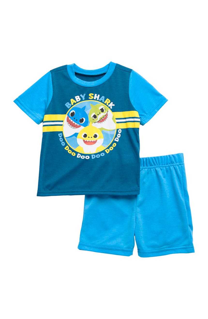 Комплект из 2 предметов с короткими рукавами и шортами Baby Shark HAPPY THREADS