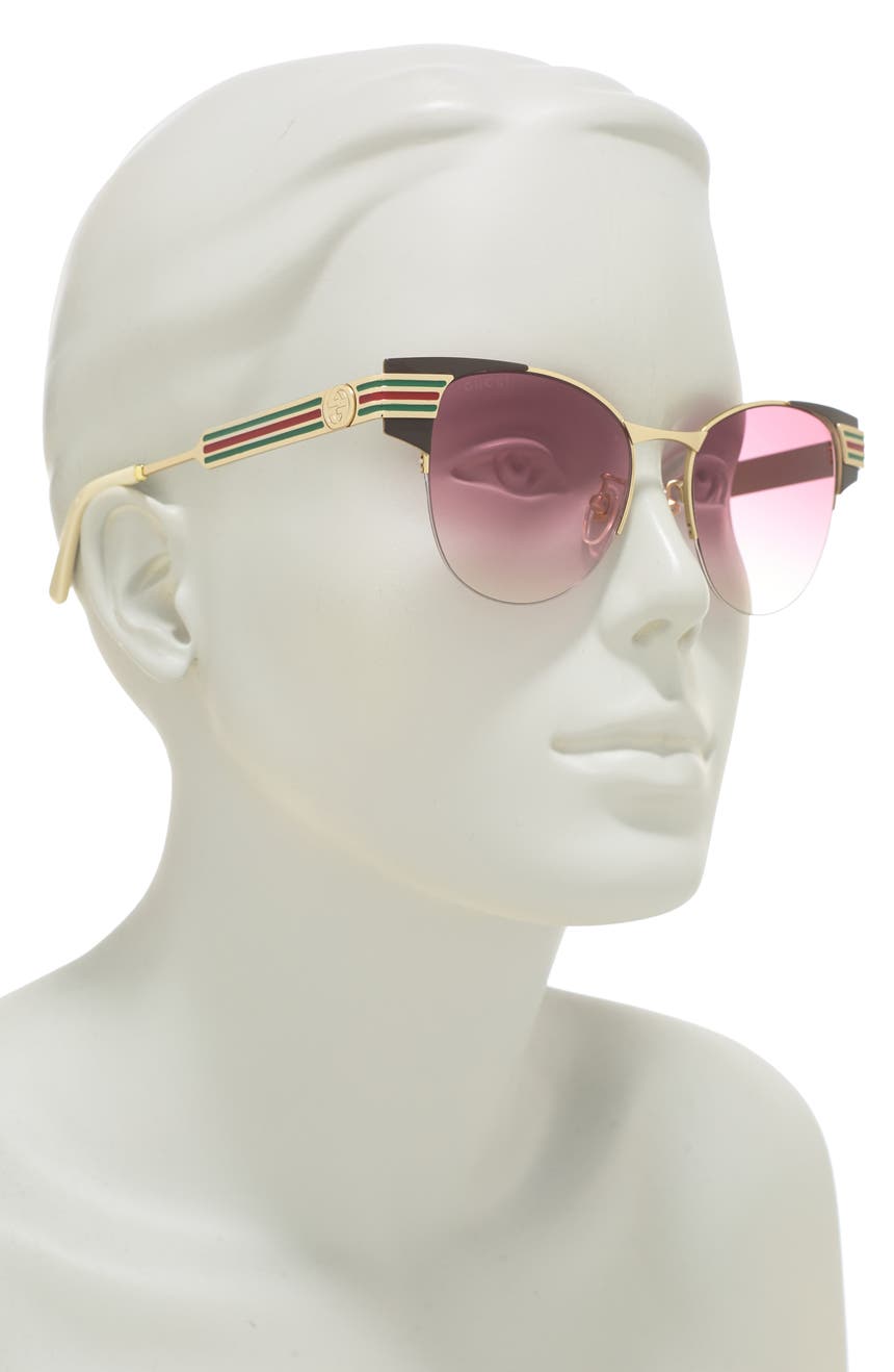 Круглые овальные солнцезащитные очки 52 мм GUCCI