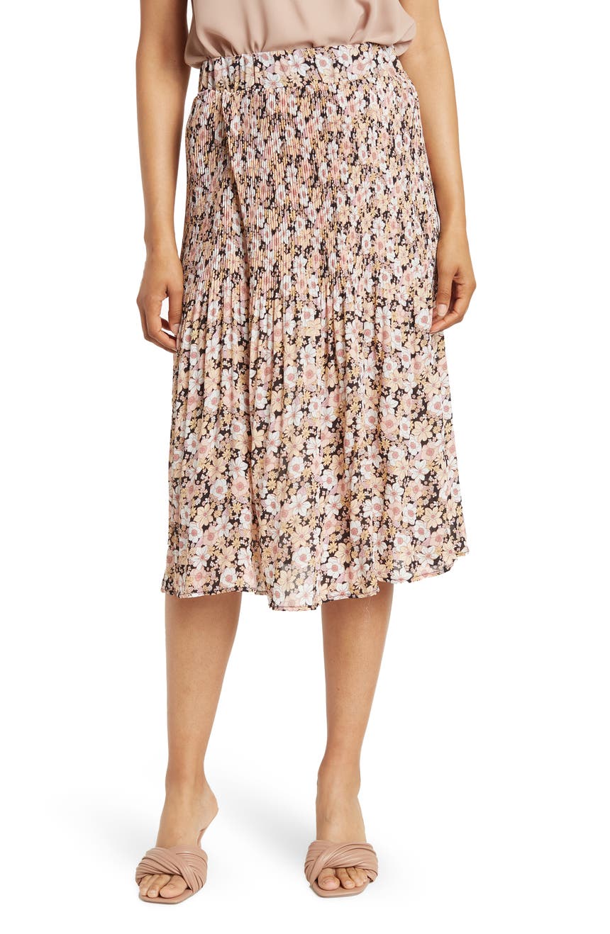 Плиссированная юбка-миди с цветочным принтом Chenault