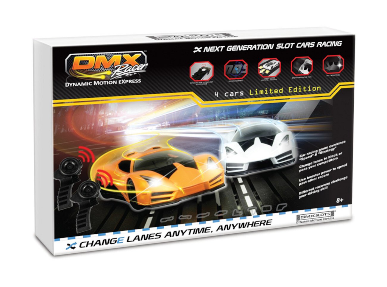 DMXSLOTS DMX Exclusive Revolution Pro Slot Car Racing Package PonyCycle