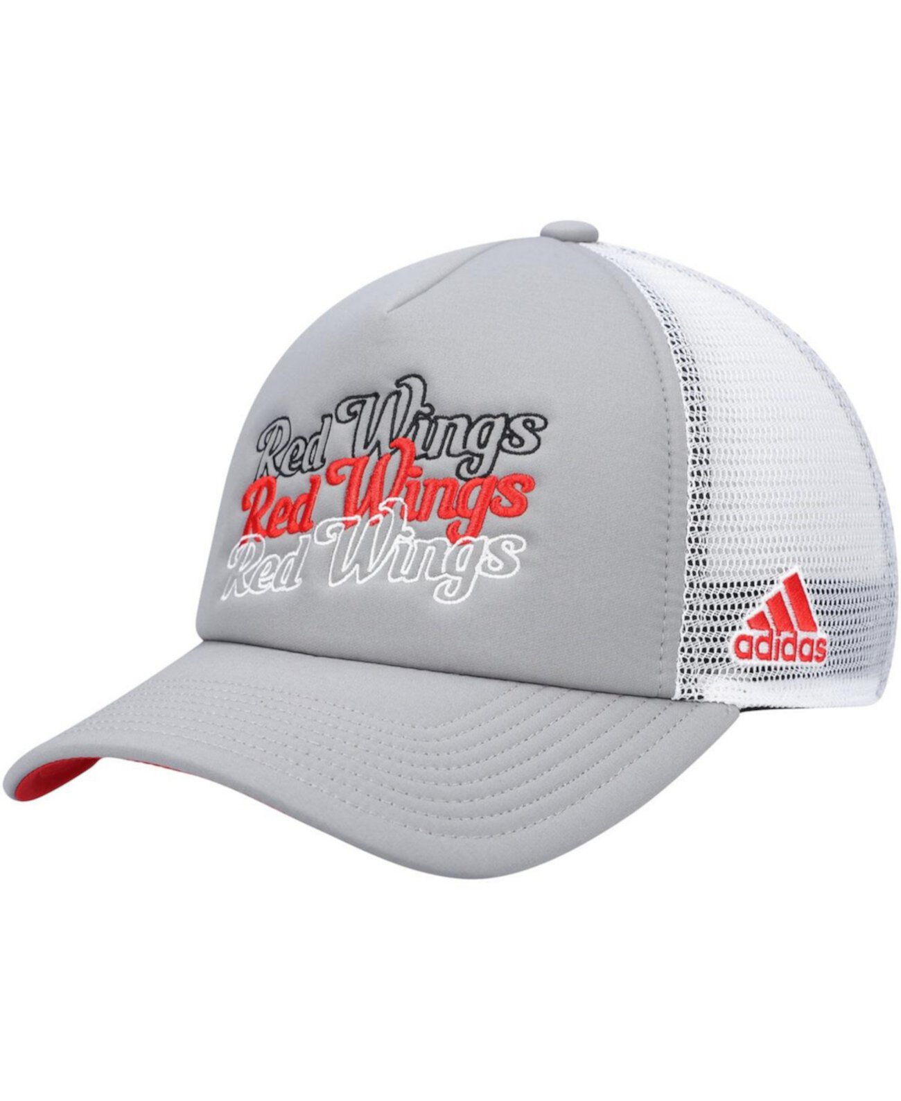 Бейсболка Adidas Женская серая, белая Foam Trucker Snapback Detroit Red Wings Adidas