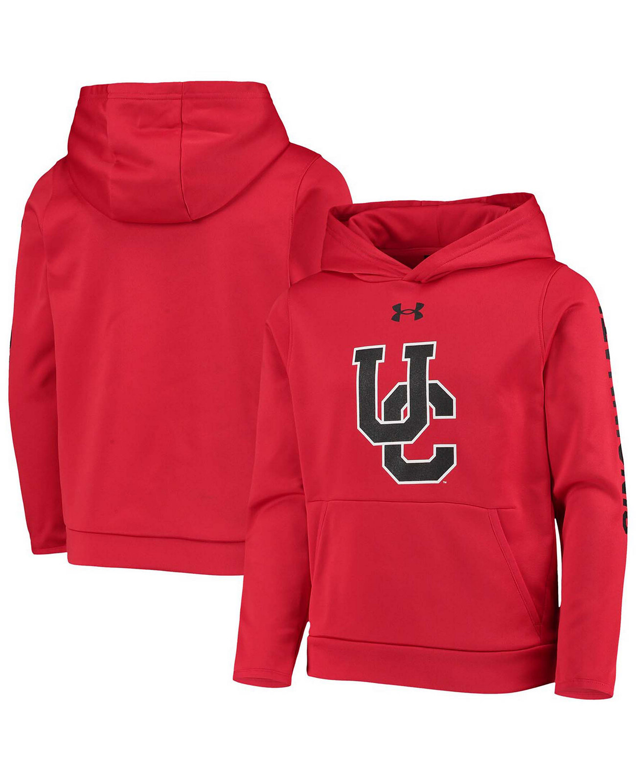 Детское Худи Under Armour Fleece 2-Hit Pullover Cincinnati Bearcats Красное Under Armour