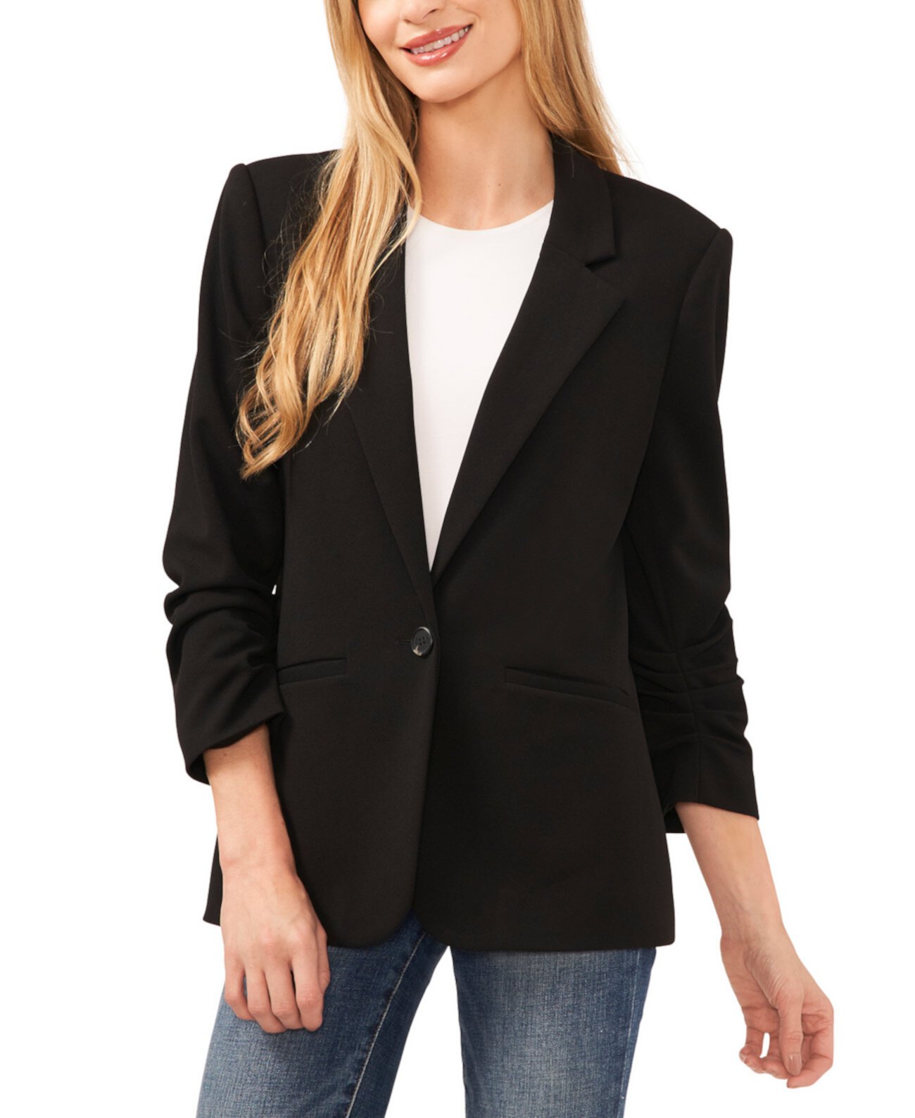 Жакет CeCe Relaxed 3/4 Sleeve Twill Blazer CeCe