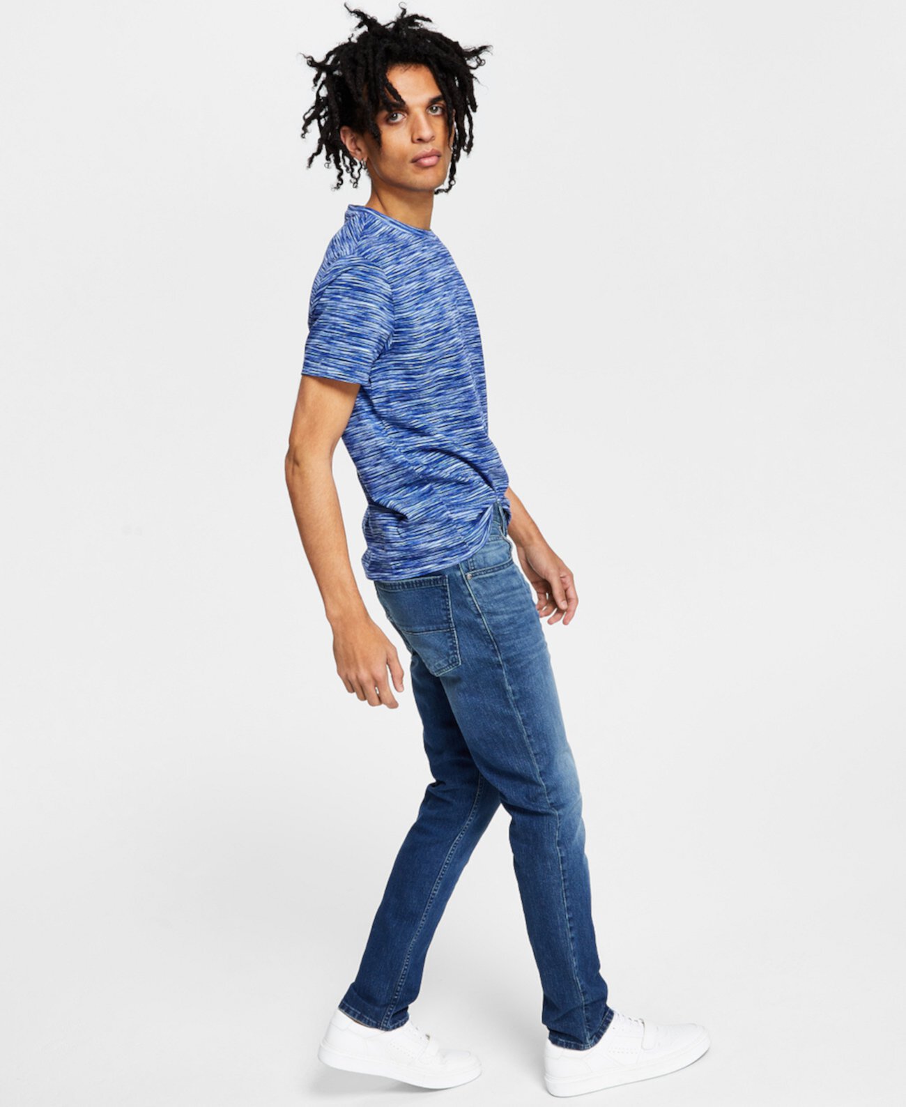 Мужские джинсы средней потертости скинни, созданные для Macy's I.N.C. International Concepts