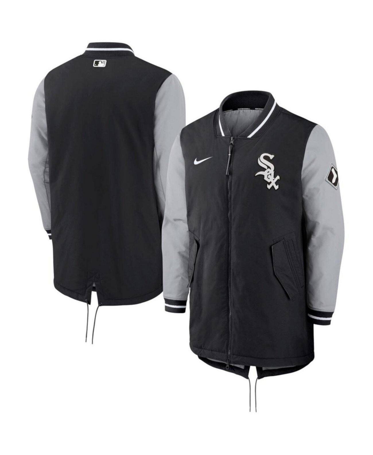 Мужская черная куртка Chicago White Sox Dugout Performance с молнией во всю длину Nike