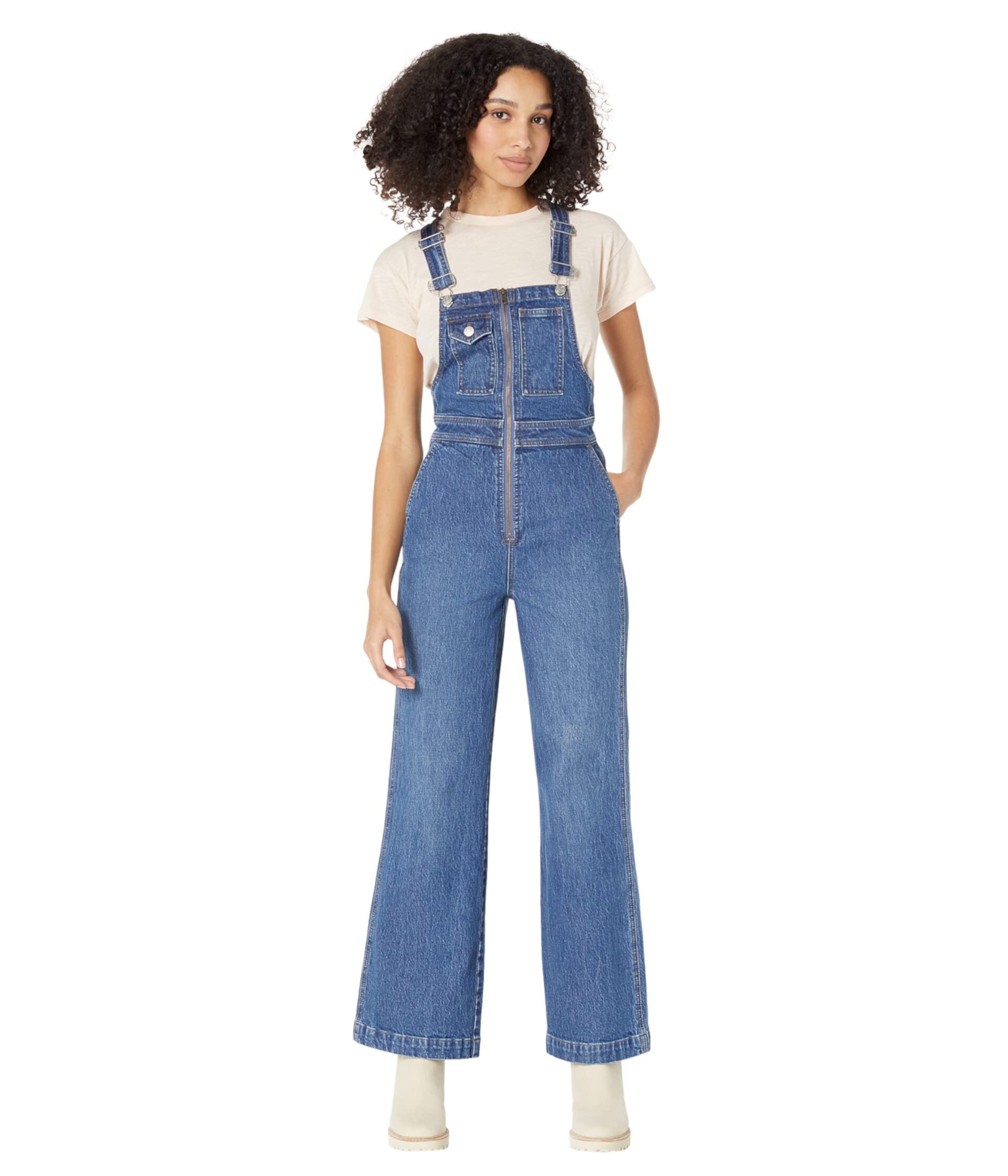 High-Rise Loose Flare Overalls Madewell