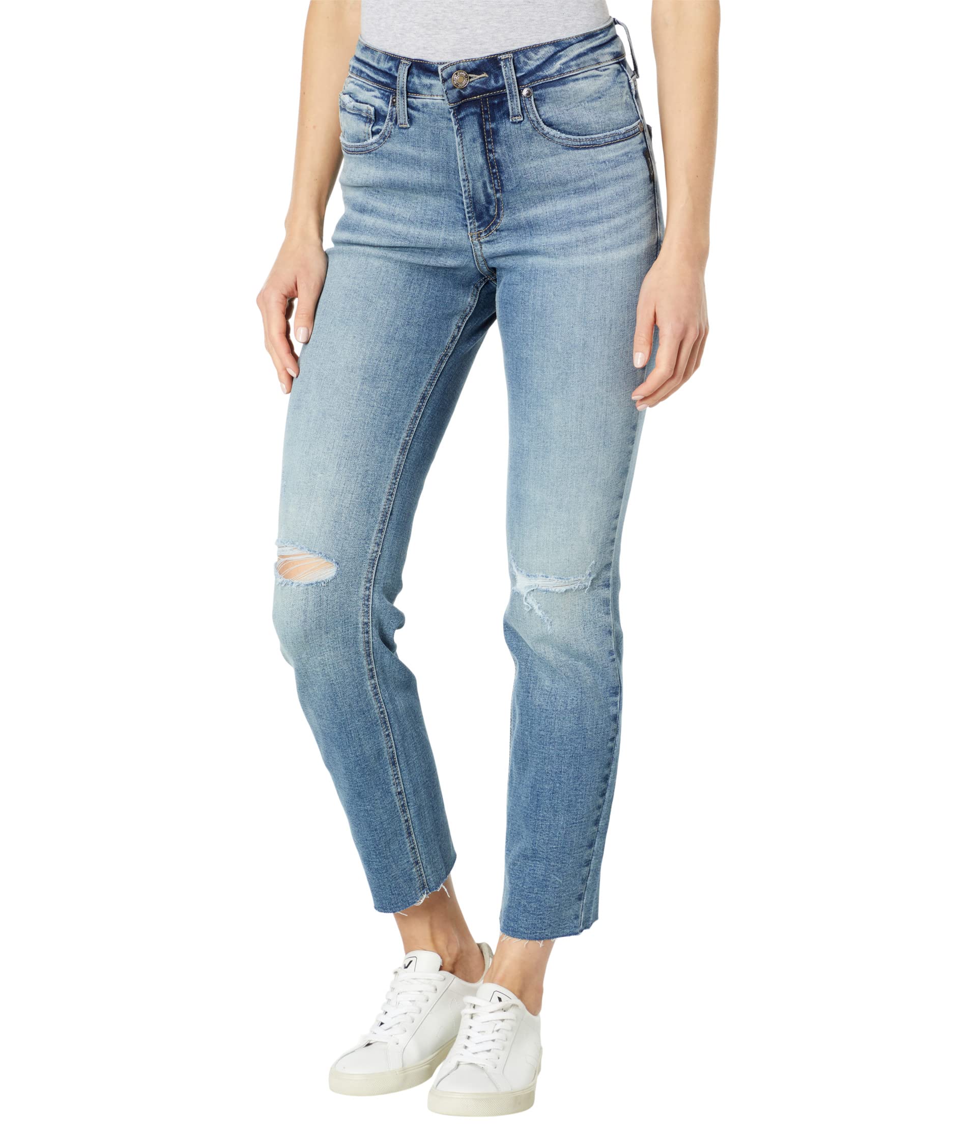 Most Wanted Straight Crop L43218ECF254 Silver Jeans Co.