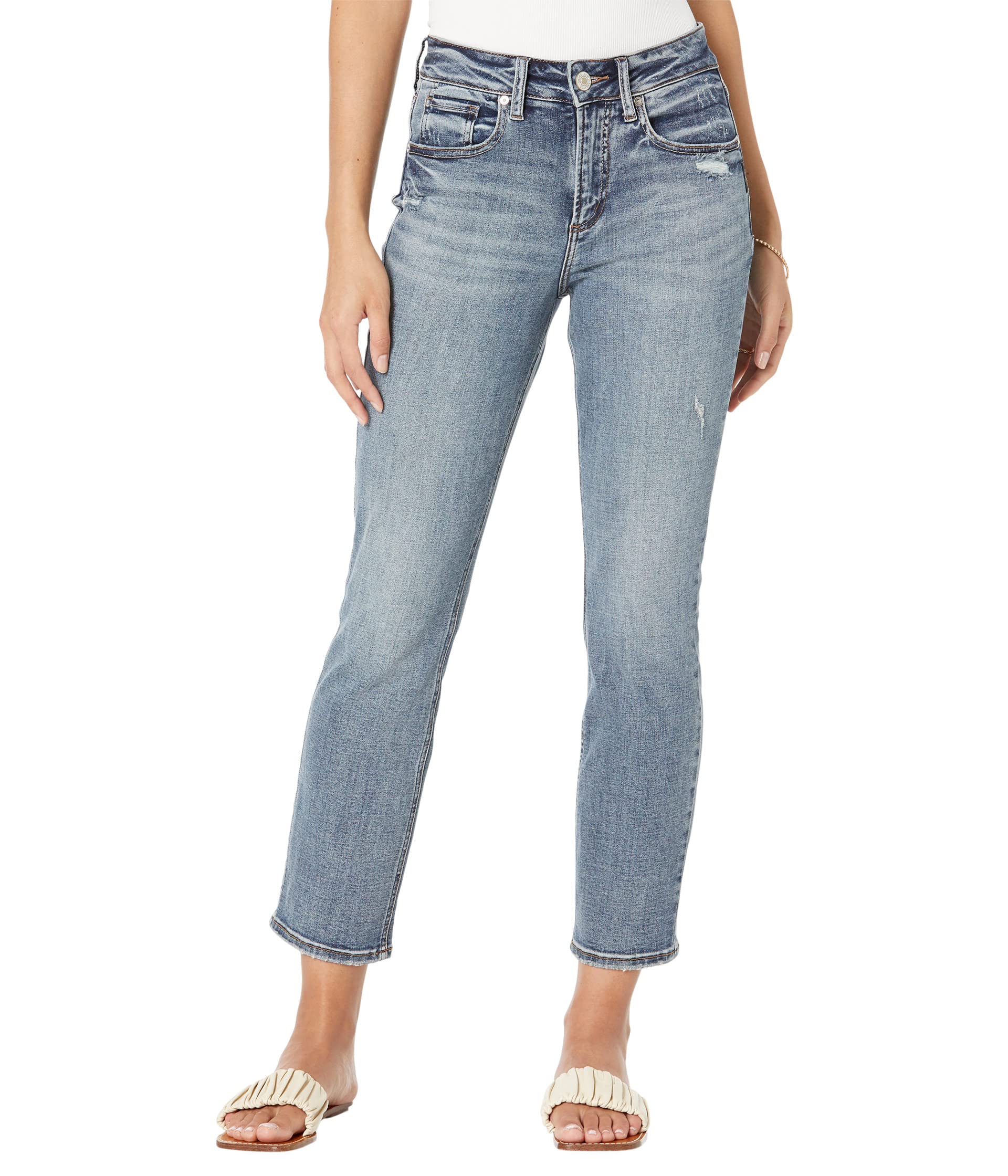 Avery Straight Crop L44936ECF221 Silver Jeans Co.