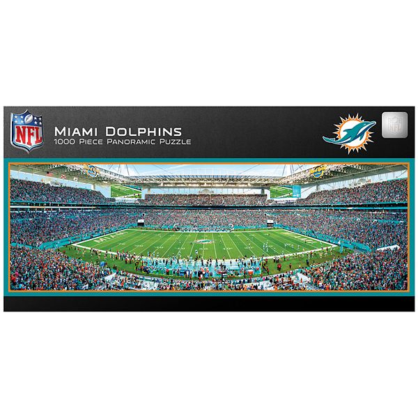 Панорамный пазл Miami Dolphins на 1000 деталей, из бумаги, размер 33 x 99 см Unbranded