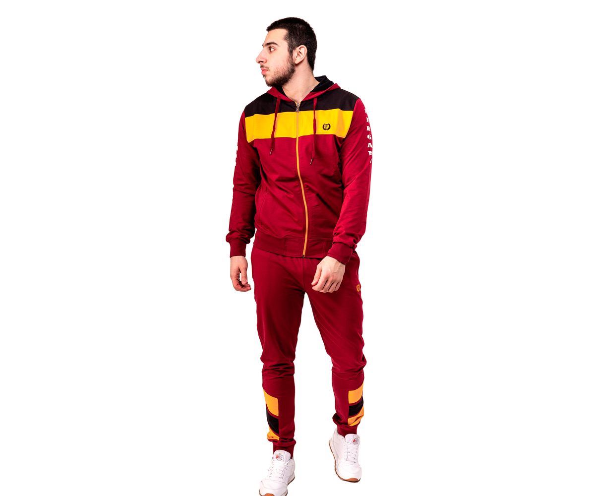 Бордовый/бордовый мужской спортивный костюм Fergana
