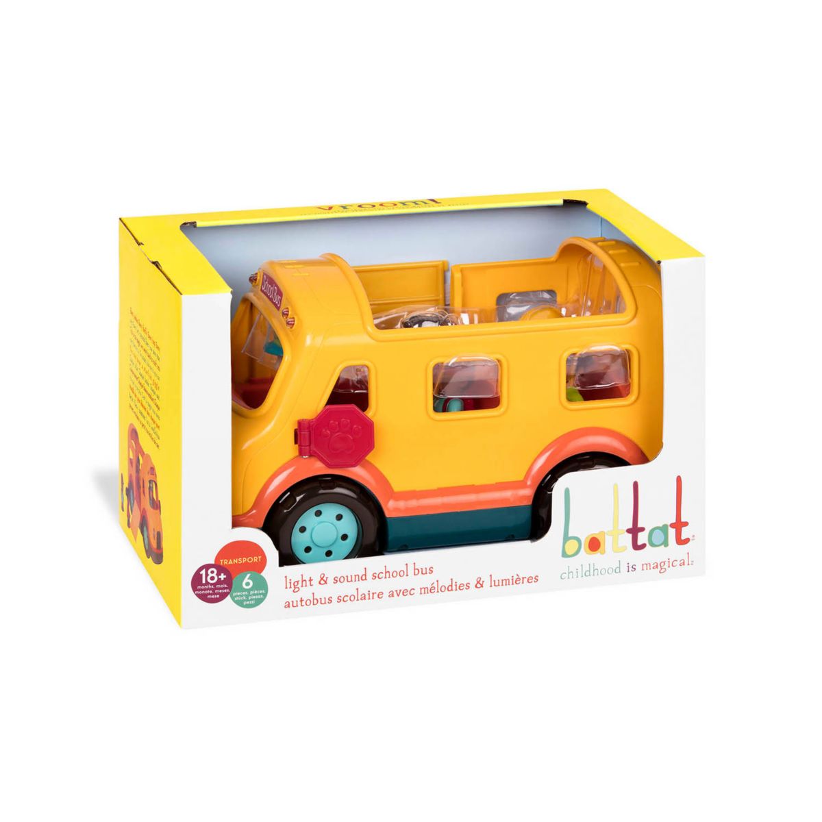 Обучающая игрушка для школьного автобуса Battat со светом и звуком Battat