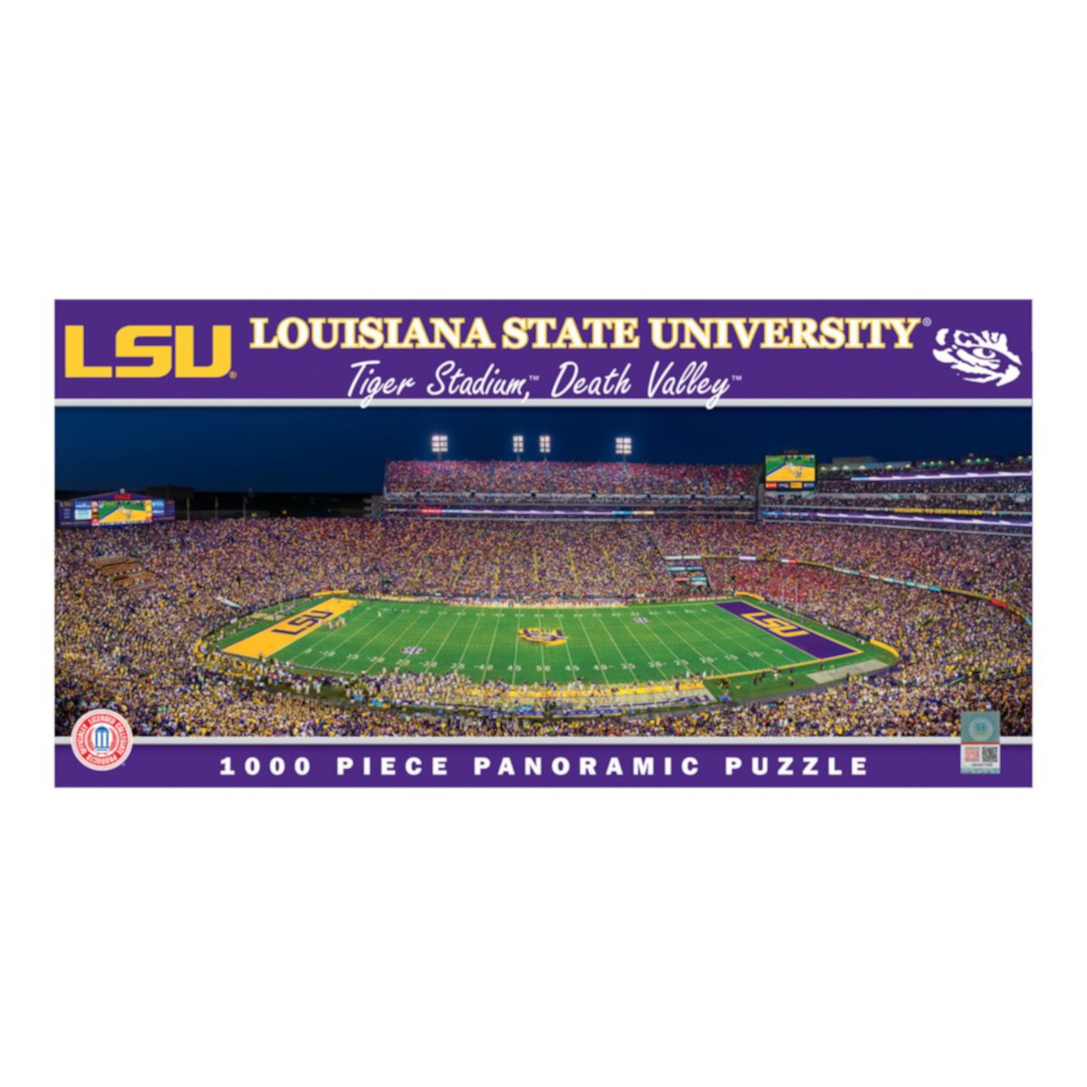 Панорамный пазл LSU Tigers на 1000 частей, размеры 33 см x 99 см, из прочного картона Unbranded