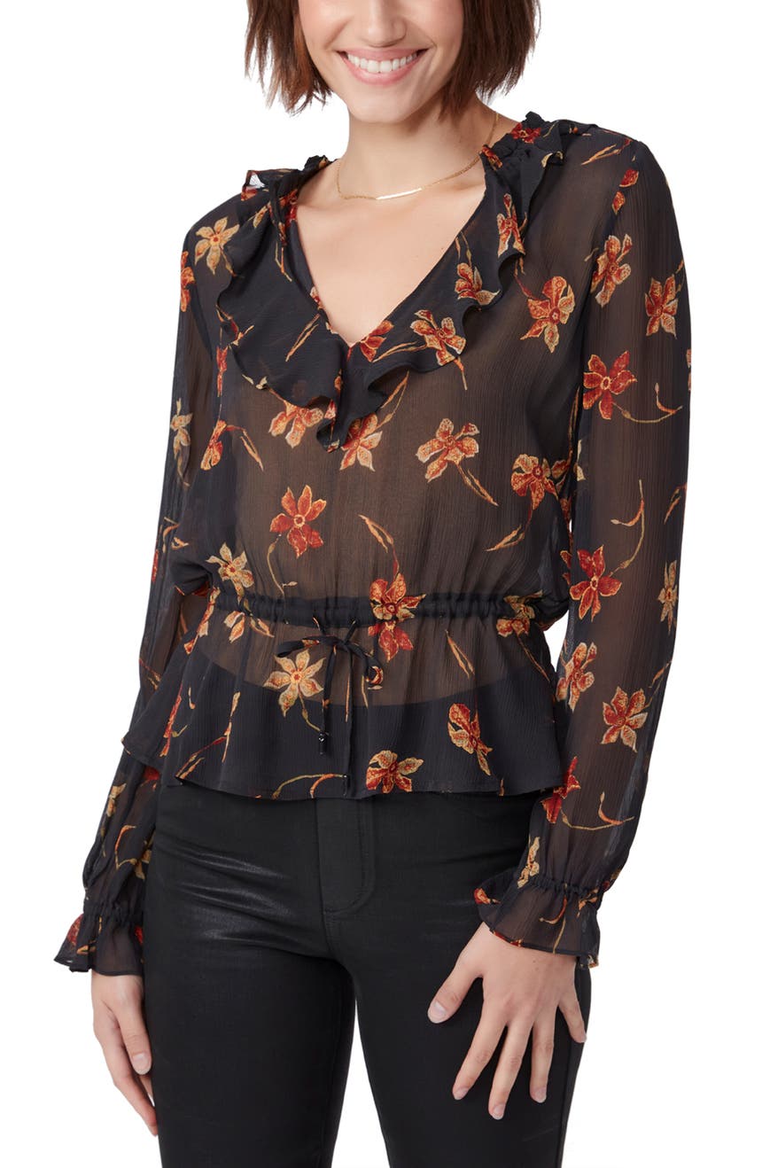 Шелковая блузка с цветочным принтом Nathalie Paige