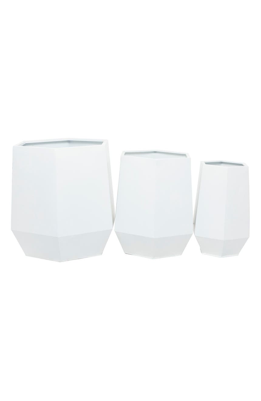 Белые ящики для цветов - набор из 3 штук VIVIAN LUNE HOME