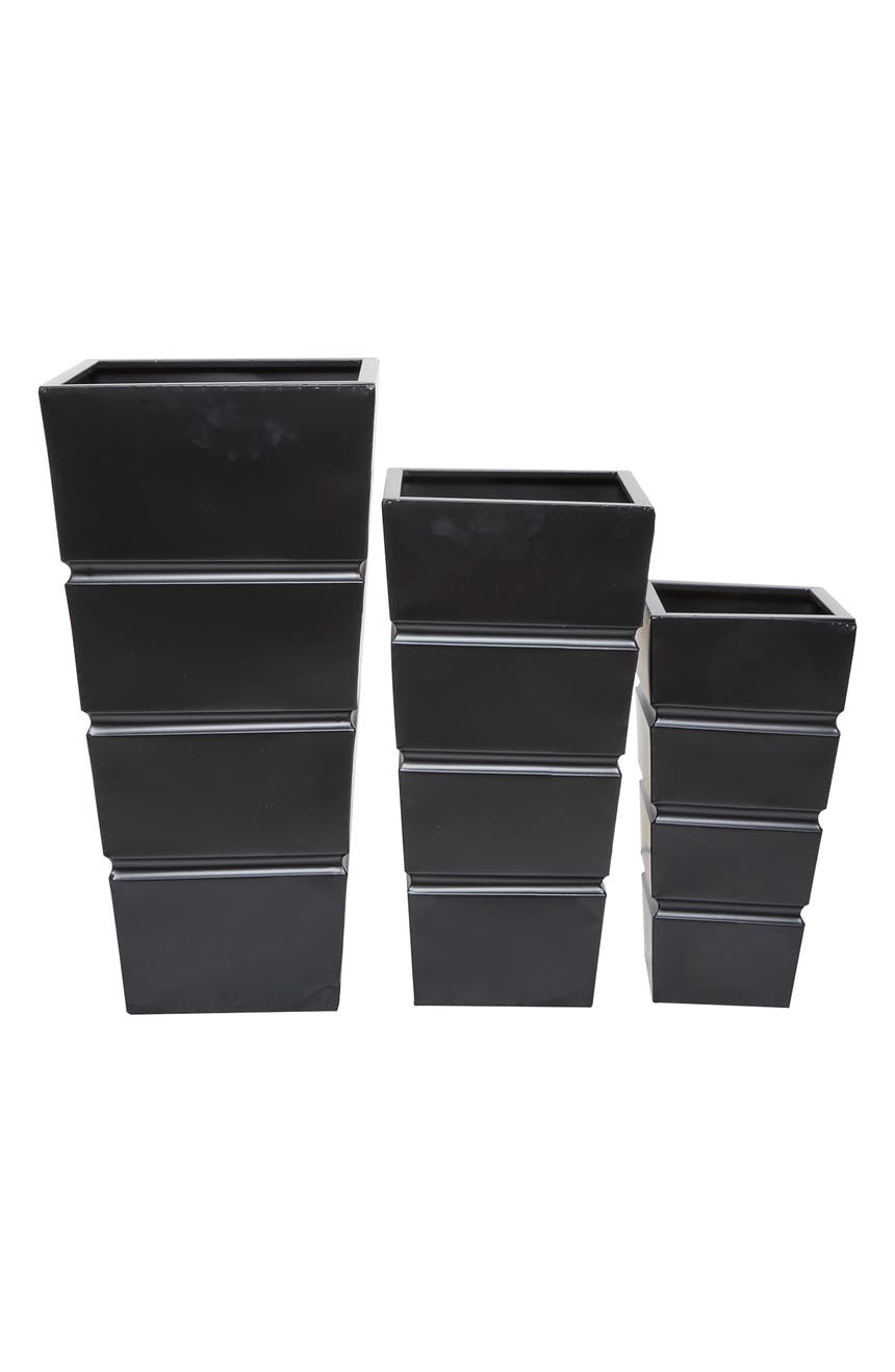 Черные ящики для растений - набор из 3 штук VIVIAN LUNE HOME