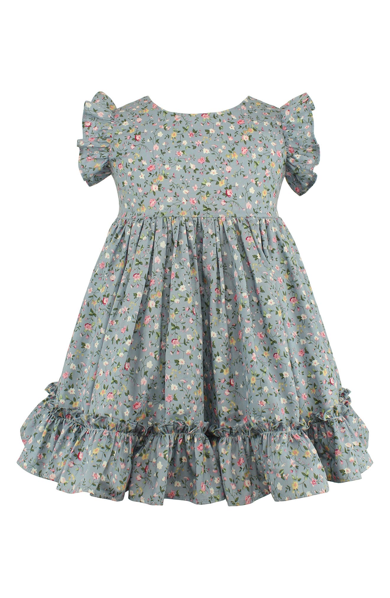 Floral Pinafore Cotton Dress Popatu