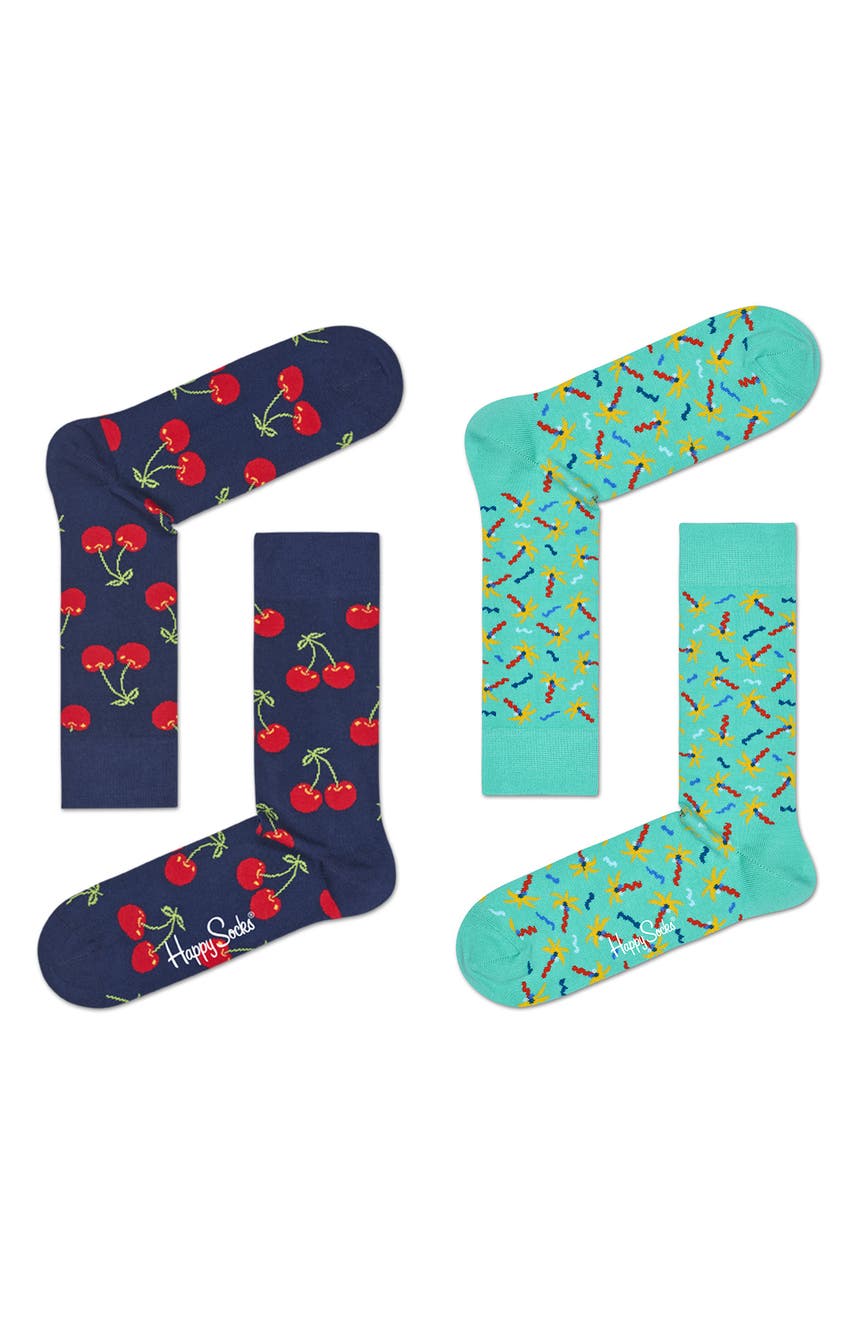 Носки с круглым вырезом Confetti Palm - упаковка из 2 шт. Happy Socks