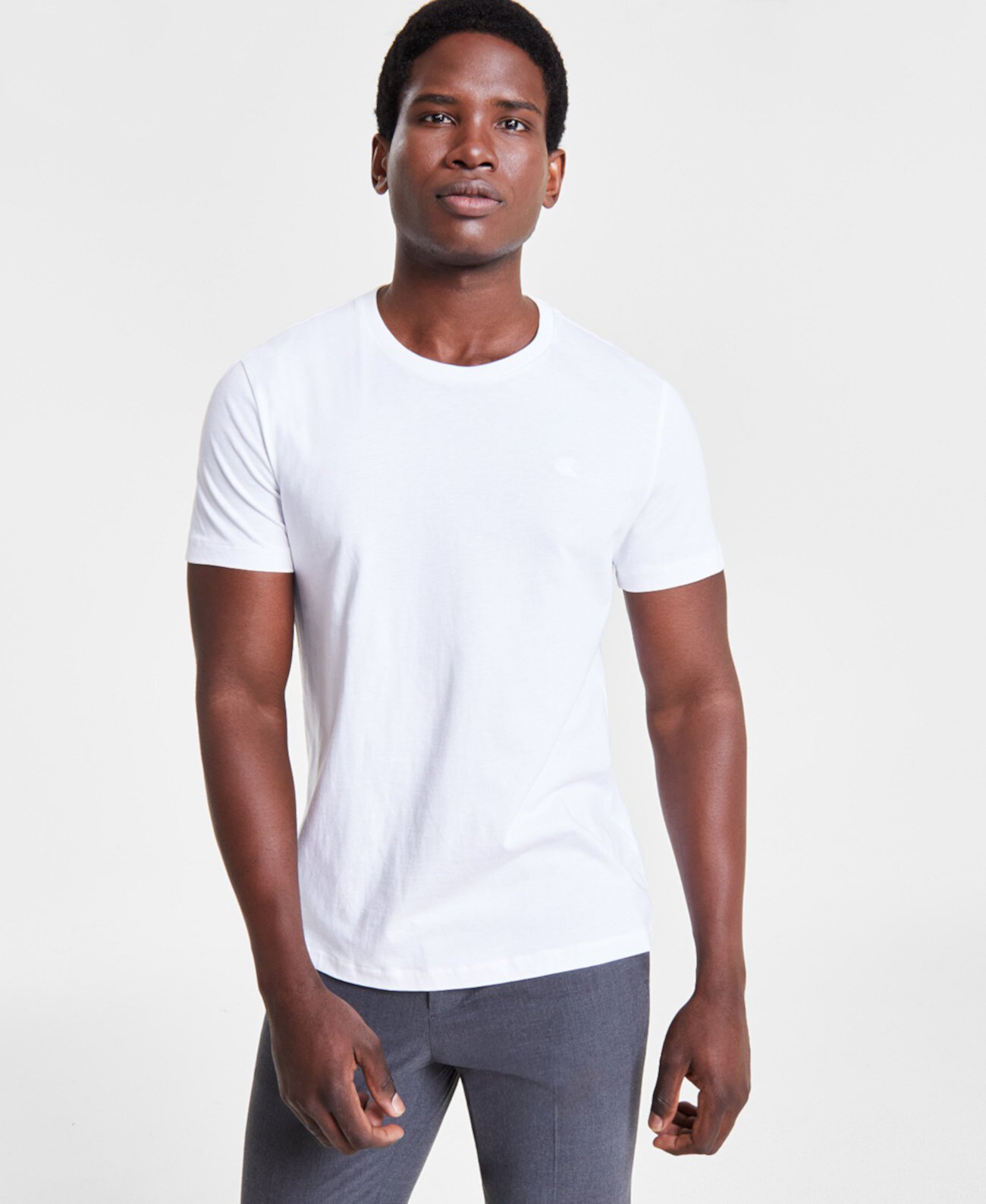 Мужская Футболка Calvin Klein Smooth Cotton Solid Crewneck Calvin Klein