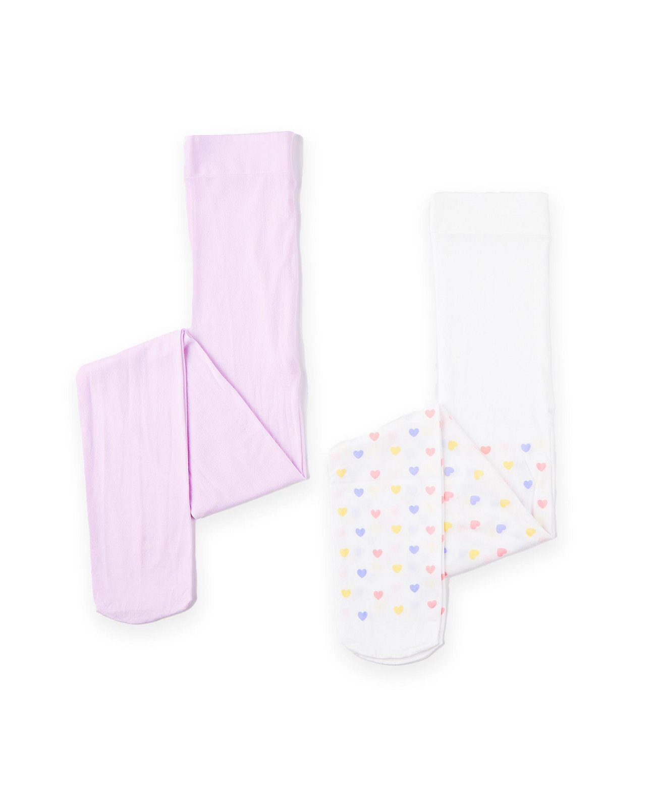Комплект непрозрачных носков с сердечками и однотонными колготками для малышей для девочек, упаковка из 2 шт. Trimfit