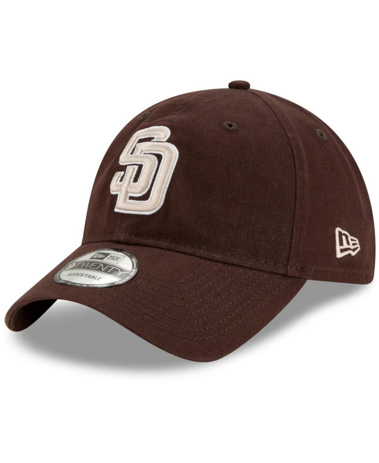 Men's Brown San Diego Padres Logo Replica Core Classic 9TWENTY Adjustable Hat New Era