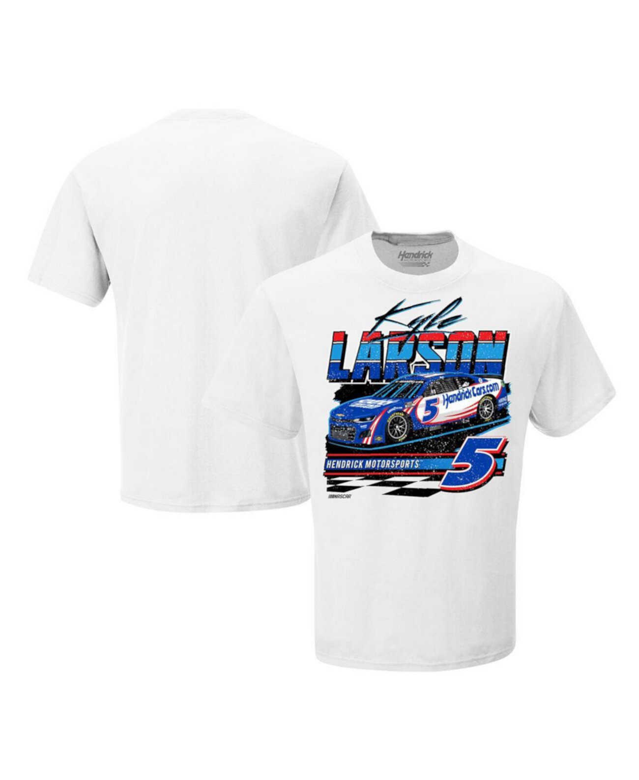 Мужская белая футболка на танкетке Kyle Larson Hendrickcars.com Hendrick Motorsports Team Collection