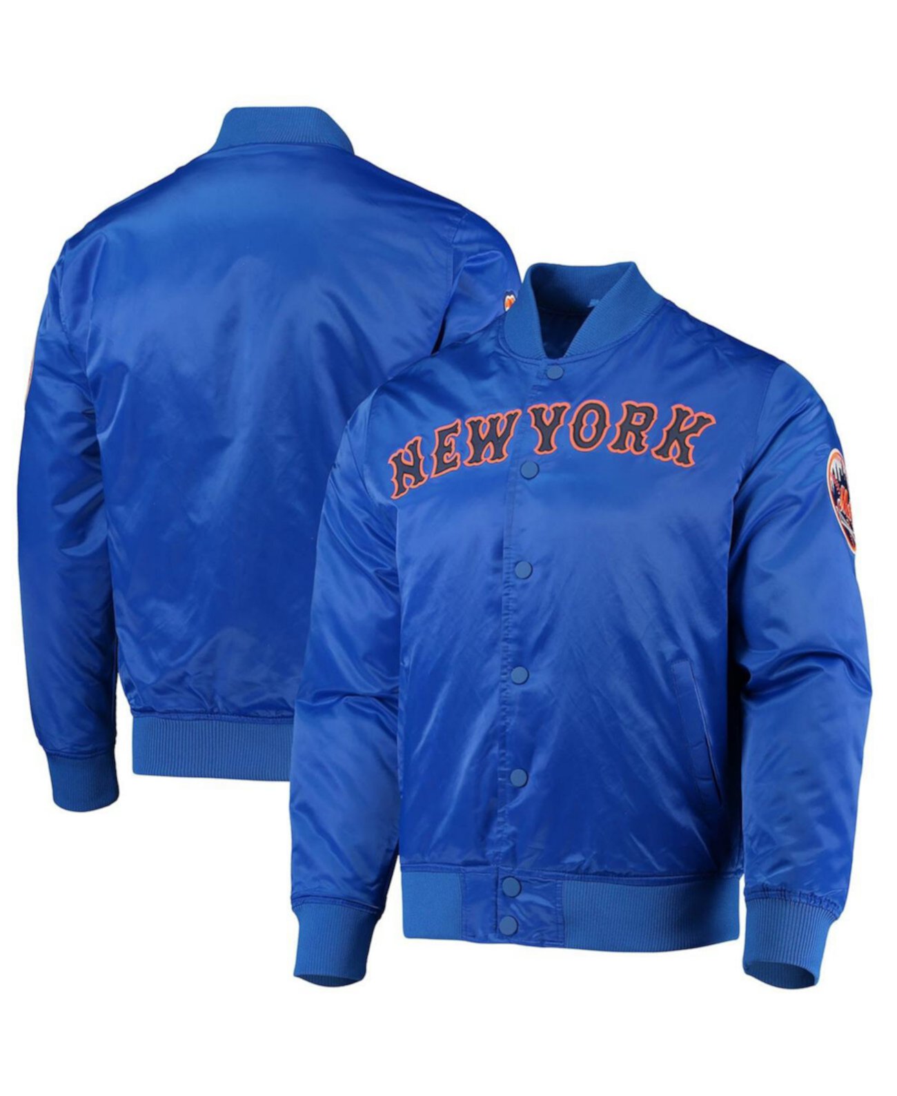 Мужская атласная куртка Royal New York Mets с надписью Wordmark Full-Snap Pro Standard