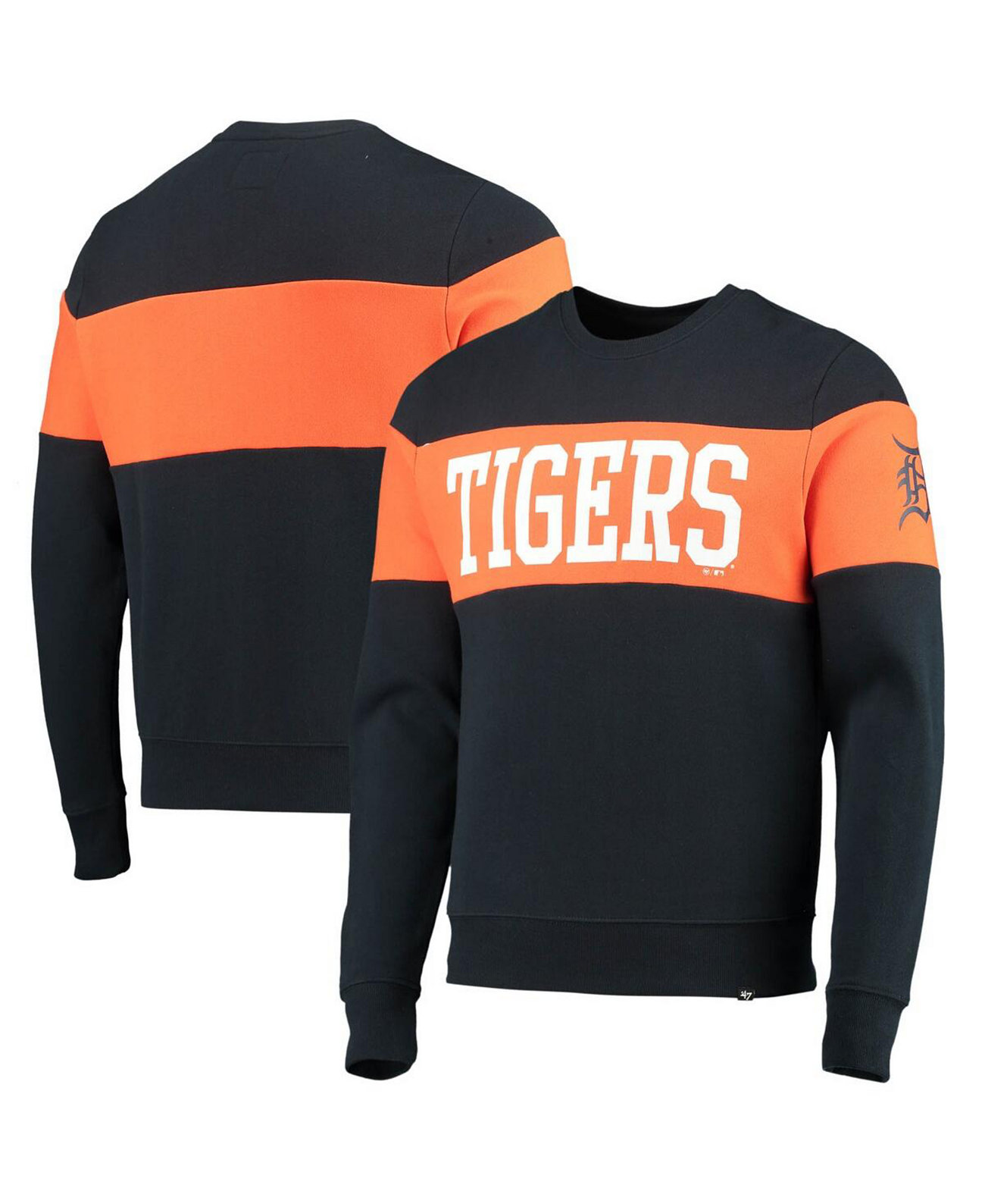 Мужская толстовка '47 Navy Detroit Tigers Interstate Pullover Sweatshirt '47 Brand
