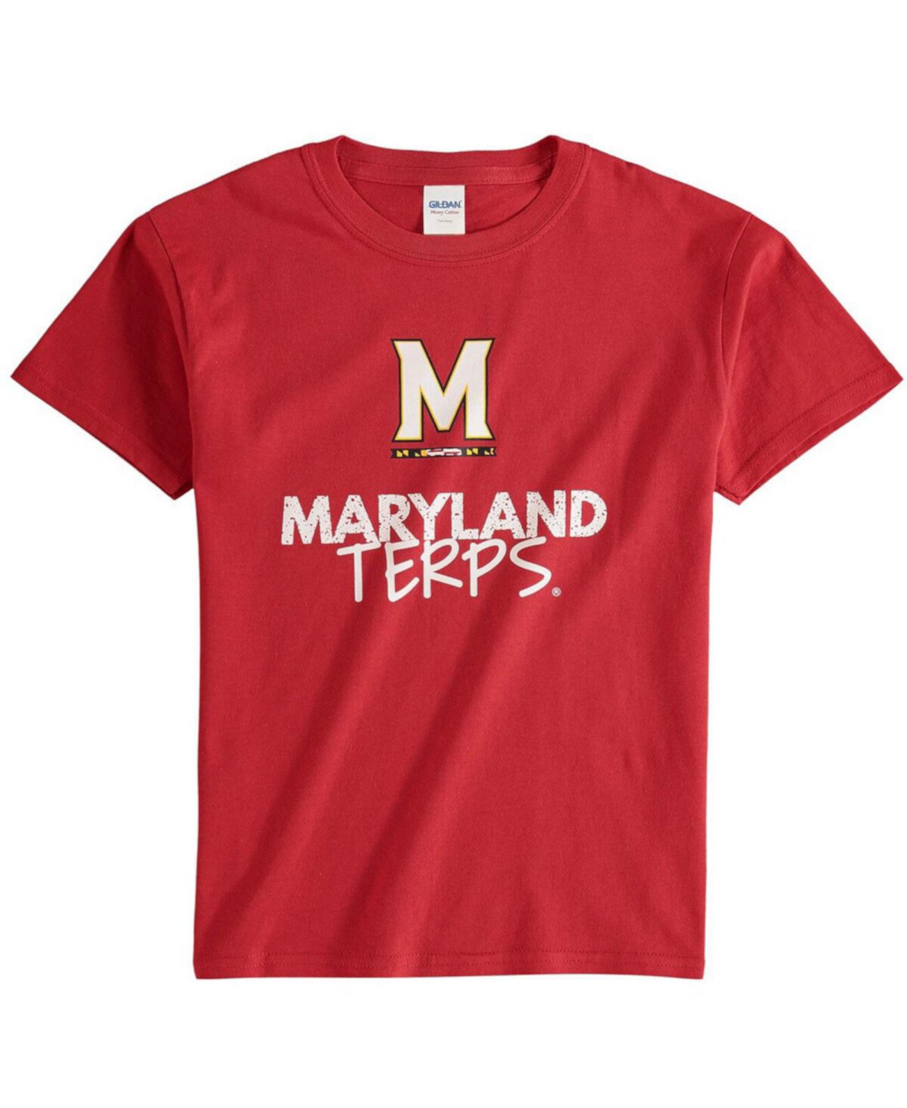 Youth Boys Red Maryland Terrapins Crew Neck T-shirt Two Feet Ahead