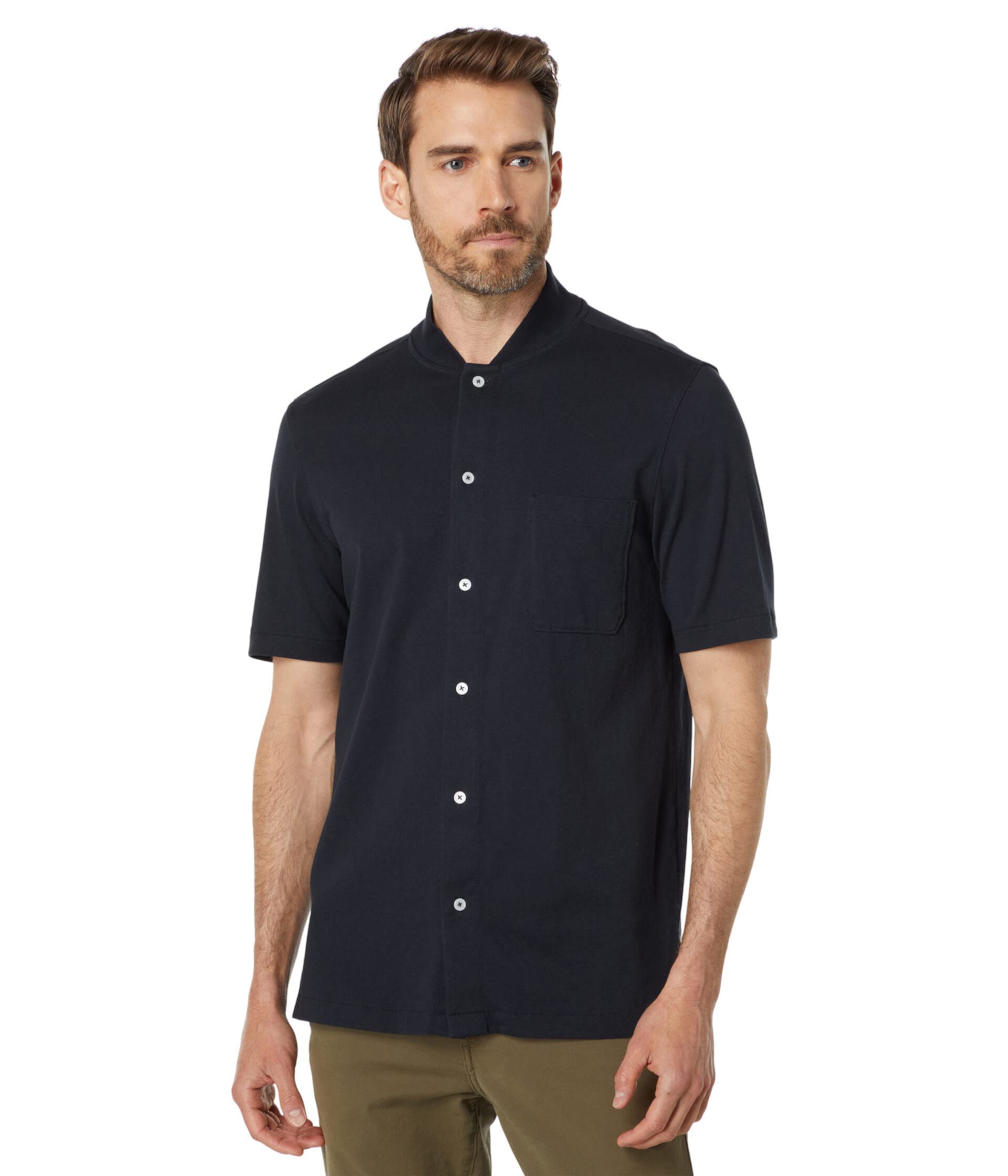 Short Sleeve Rib Collar Shirt Good Man Brand