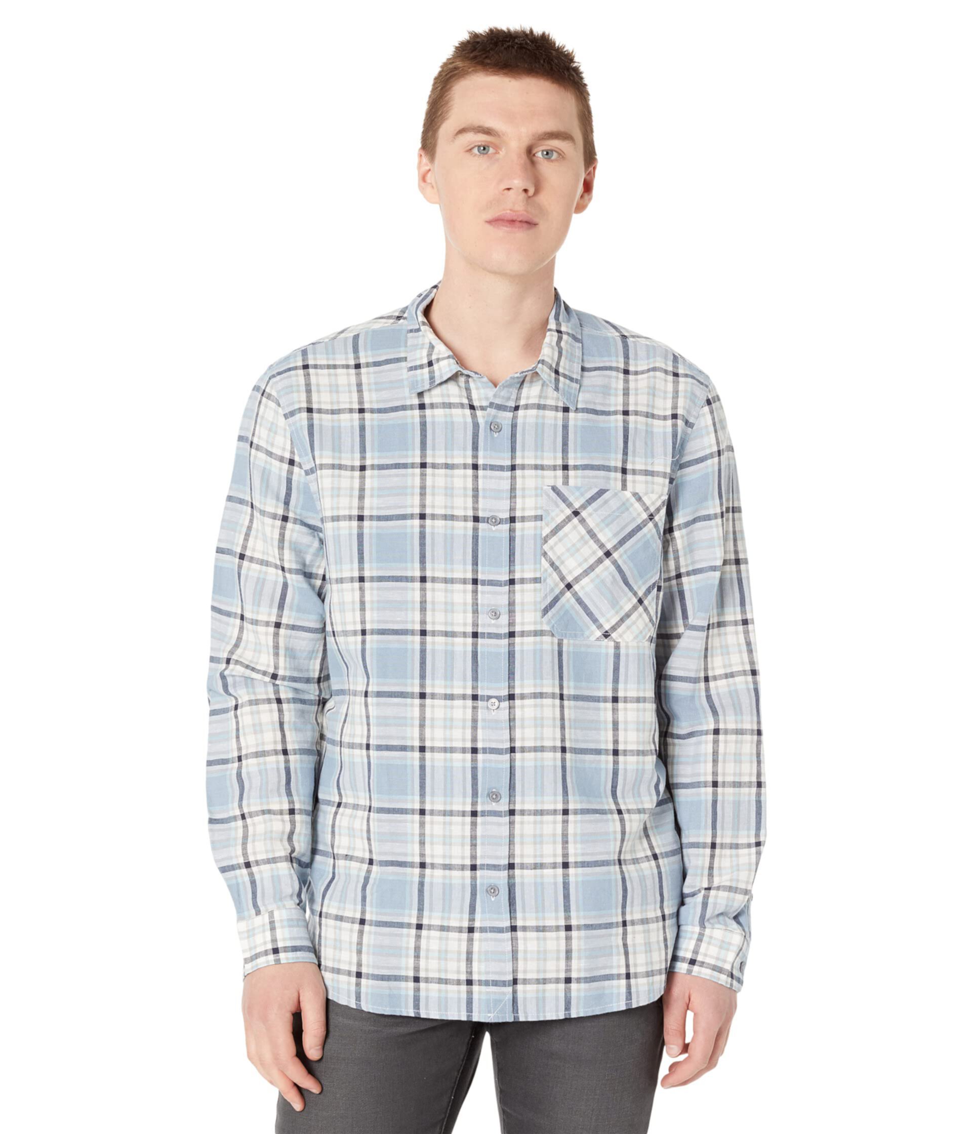 Long Sleeve Plaid Button-Down Shirt 7 For All Mankind