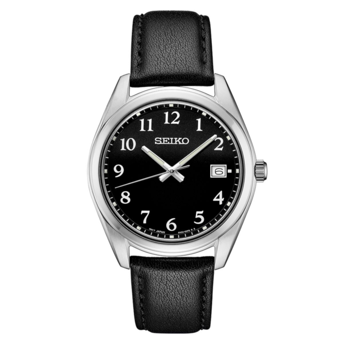 Мужские часы Seiko Essential из нержавеющей стали с черным циферблатом — SUR461 Seiko
