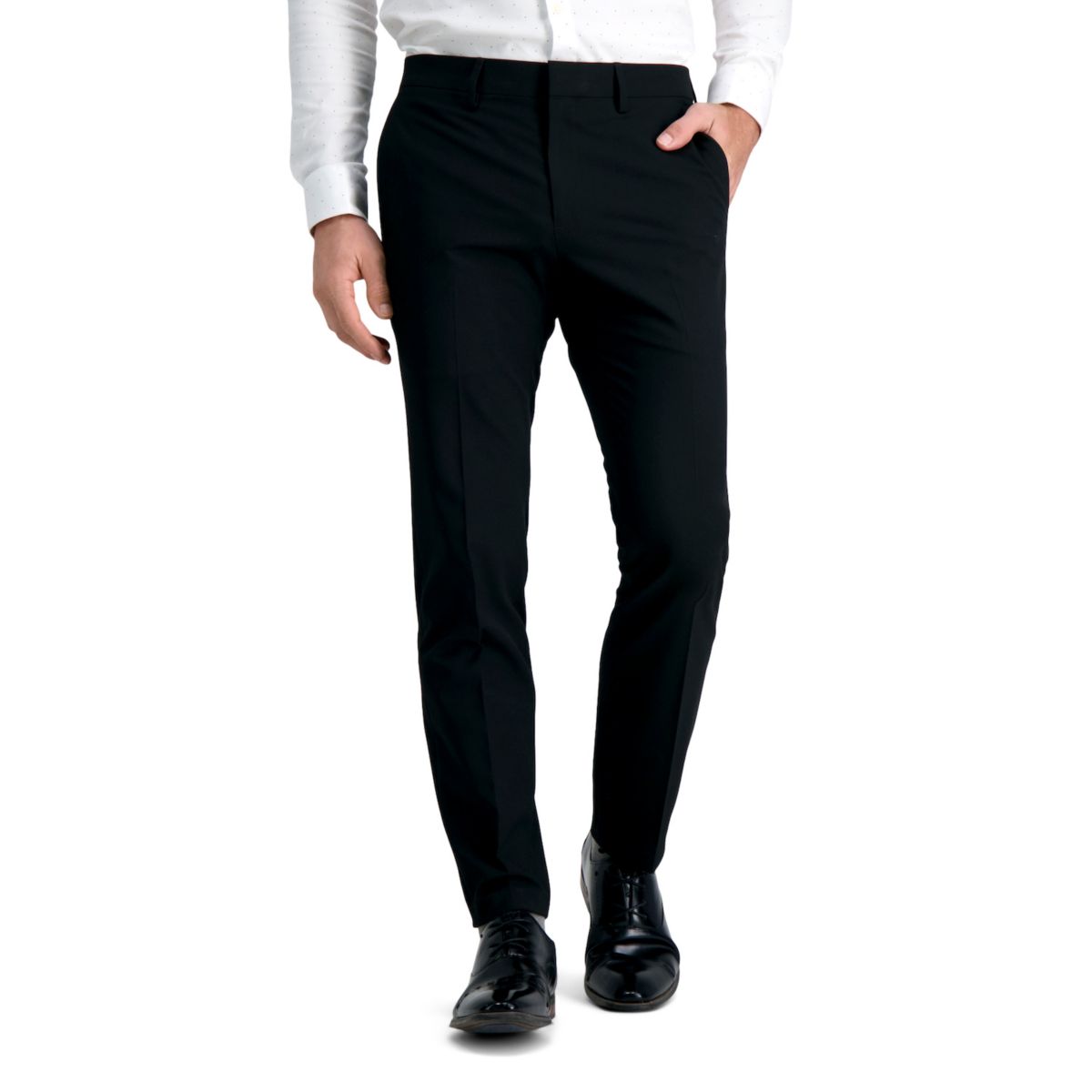 Мужские Повседневные брюки HAGGAR 4-Way Stretch Ultra-Slim Flat-Front HAGGAR