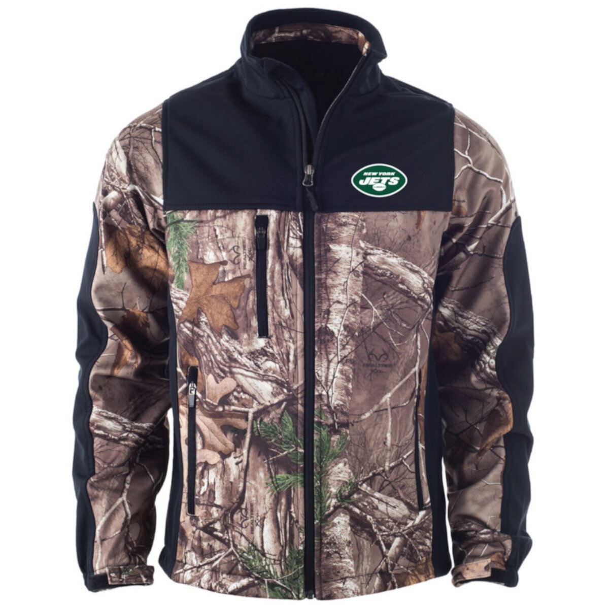 Мужская Повседневная куртка Dunbrooke Hunter Softshell с полной застежкой на молнии Realtree Camo/Черный Dunbrooke