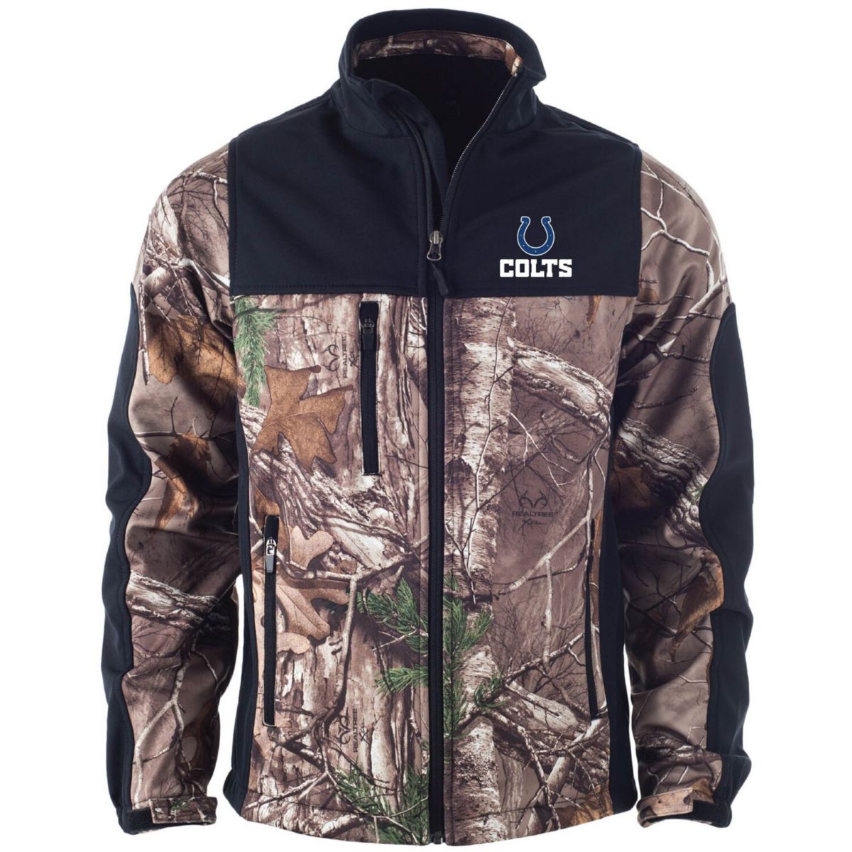 Мужская Повседневная куртка Dunbrooke Realtree Camo/Black Indianapolis Colts Circle Hunter Softshell Full-Zip Dunbrooke