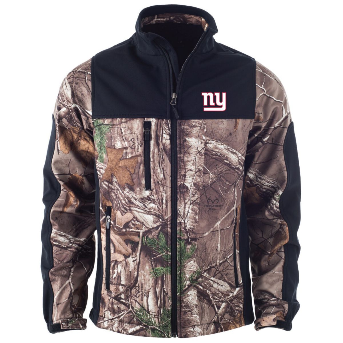 Мужская Повседневная куртка Dunbrooke Realtree Camo/Black New York Giants Circle Hunter Softshell Full-Zip Dunbrooke