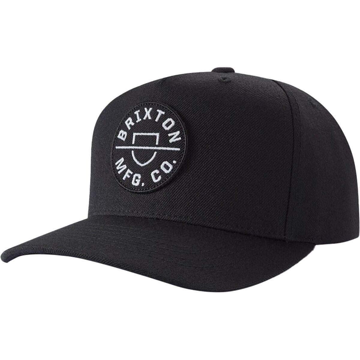 Кепка с вышивкой Crest C MP Snapback, пластиковая застежка, изогнутый козырек Brixton