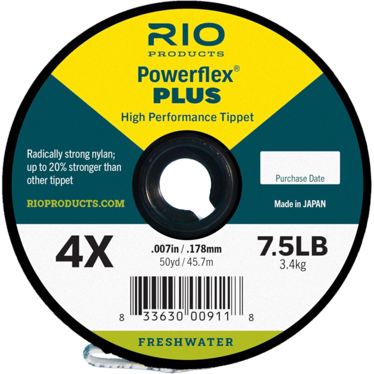 Powerflex Plus 50YD Тippet - Сильный нейлоновый материал, 3 катушки в упаковке RIO