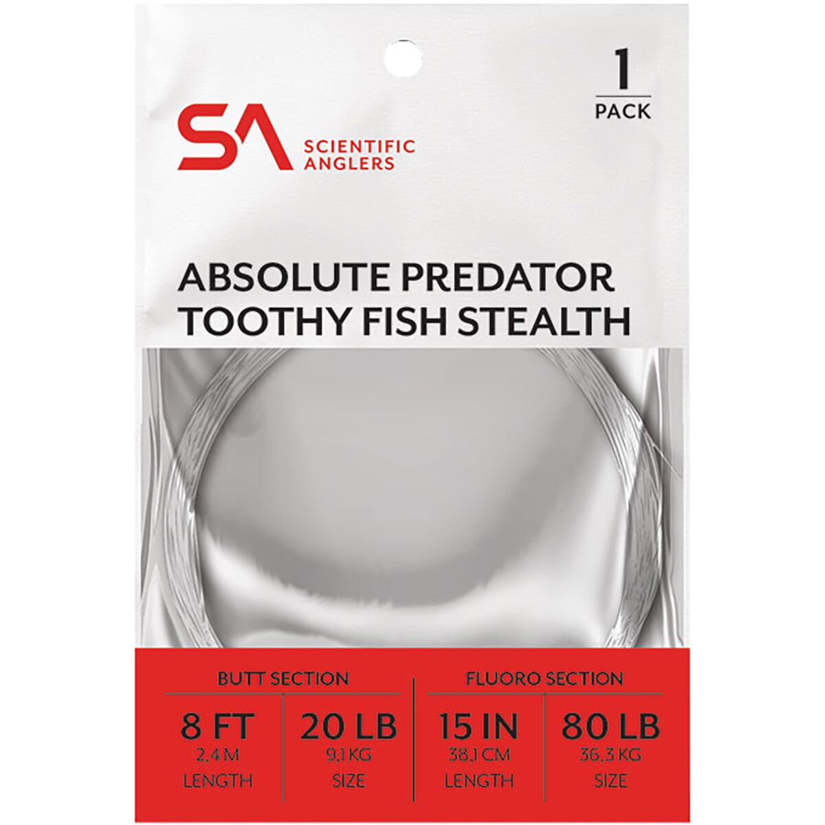 Экипировка для рыбалки Scientific Anglers Absolute Predator Toothy Fish Stealth Leader Scientific Anglers