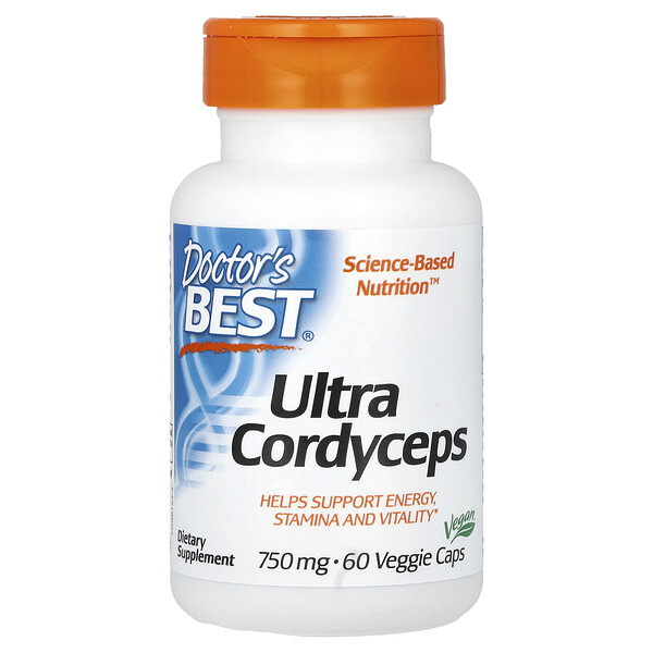 Ультра кордицепс, 750 мг, 60 растительных капсул Doctor's Best