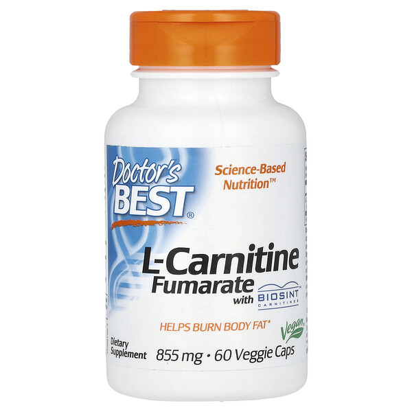 L-карнитина фумарат с карнитином Biosint, 855 мг, 60 растительных капсул Doctor's Best