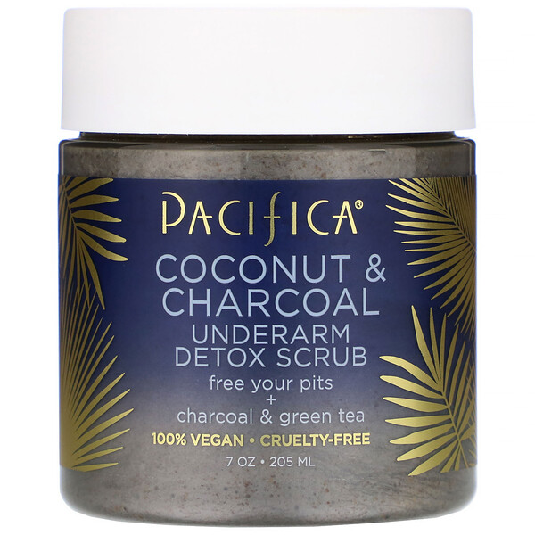 Coconut & Charcoal, Детокс-скраб для подмышек, 7 унций (205 мл) Pacifica
