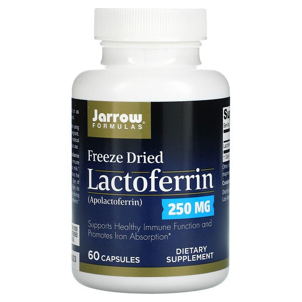 Лактоферрин, сублимированный, 250 мг, 60 капсул Jarrow Formulas