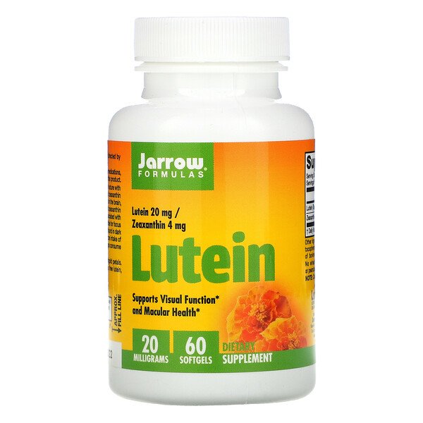 Лютеин, 20 мг, 60 мягких таблеток Jarrow Formulas