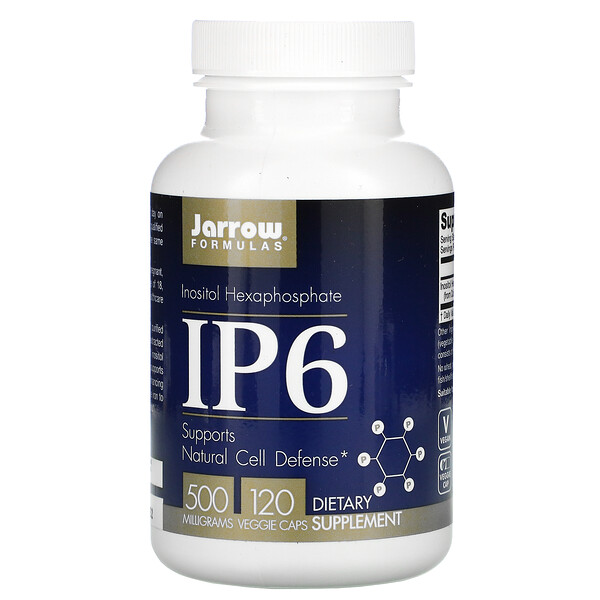 IP6, Инозитолгексафосфат, 500 мг, 120 растительных капсул Jarrow Formulas
