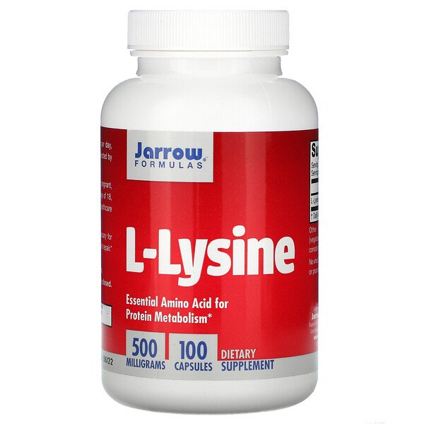 L-лизин, 500 мг, 100 капсул Jarrow Formulas