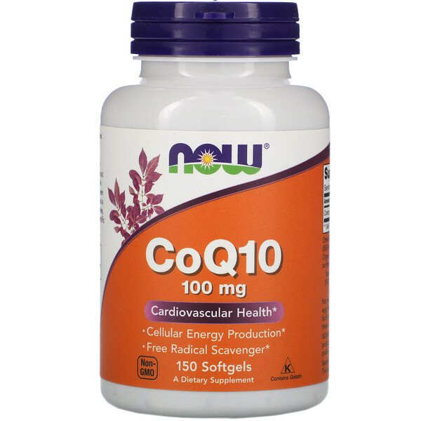 CoQ10, 100 мг, 150 мягких таблеток NOW Foods