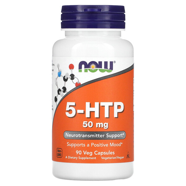 5-HTP, 50 мг, 90 растительных капсул NOW Foods