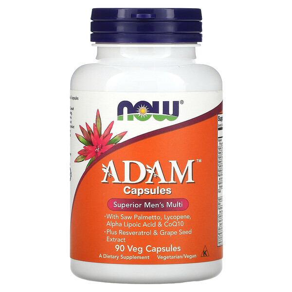 ADAM, Superior Men's Multi, 90 растительных капсул NOW Foods