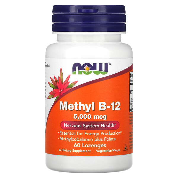 Methyl B-12 - 5000 мкг - 60 таблеток для рассасывания - NOW Foods NOW Foods
